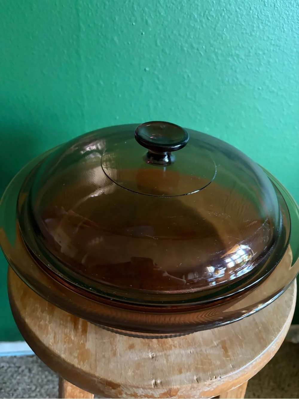 Vintage Corning Visions Amber glass Casserole Dish 2.5 quart